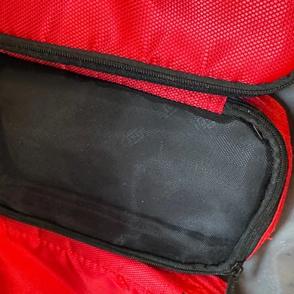★ Gastek Travel Organizer Portfolio Bag Document Case Red Black